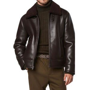 Veste bomber en cuir et toile pour homme Hexiqon, personnalisée, à capuche, respirante, doublure en polyester à séchage rapide, hiver - Product Image 1