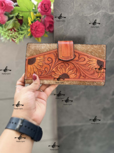 กระเป๋าสตางค์หนังวัวแท้สำหรับผู้ชาย,กระเป๋าคลัทช์หนังวัวแท้มีสไตล์กระเป๋าถือหนังแบบตะวันตกใช้งานได้หลากหลายดีไซน์ใหม่ - Product Image 2