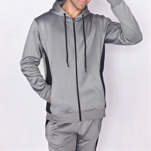 Ensemble de survêtement coupe-vent en nylon pour homme : pantalon et sweat-shirt zippés en polyester, deux pièces - Product Image 3