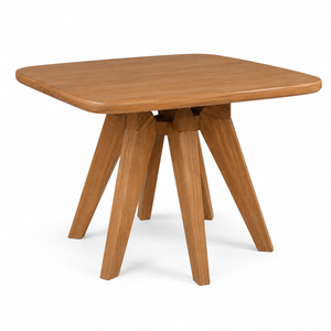 <b>Solid</b> Teak <b>Dining</b> <b>Table</b> Six Faceted Legs Scandinavian Style Eco-Friendly Home Furniture for Apartment Hotel School Villa Use - Product Image 2