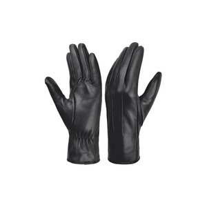 ABRA SPORTS Custom Genuine Sheepskin Leather <b>Touchscreen</b> <b>Gloves</b> Linen Lining Needle Detection for Men-Striped Wrist-Length - Product Image 3