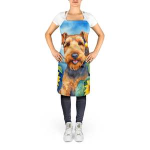Unisex Large Multicolor Airedale Terrier Sunflowers <b>Apron</b> <b>for</b> Adults <b>for</b> Kitchen <b>Cooking</b> Baking Crafts Gardening Server - Product Image 2