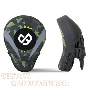 En gros OEM Palettes de frappe et de cible incurvées en cuir synthétique pour Muay Thai, Boxe, MMA, Sparring et Arts Martiaux - Product Image 4