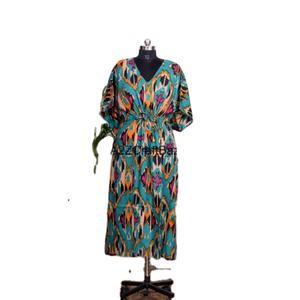 Robe de plage en coton pour femmes, kaftan indien fait main, robe de plage, robe de demoiselle d'honneur - Product Image 2