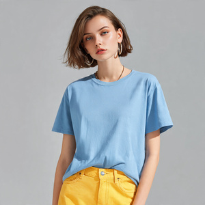 เสื้อยืดลำลองผ้าฝ้ายโพลีเอสเตอร์ 100% คอกลม แขนสั้นทรงหลวมสำหรับผู้หญิง เสื้อยืดฤดูร้อน/ฤดูใบไม้ผลิ - Product Image 2