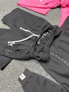 Chándal de mujer de 480GSM de alto gramaje con pedrería, estampado personalizado, sudadera con doble cintura, para gimnasio, al por mayor - Product Image 2