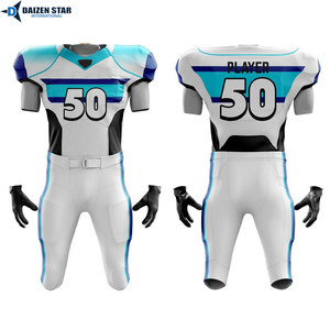 Spandex/Polyester American Football Uniform Short UPF 50+ UV Protection Breathable Moisture-Wicking Anti-Bacterial Custom Team - Product Image 1
