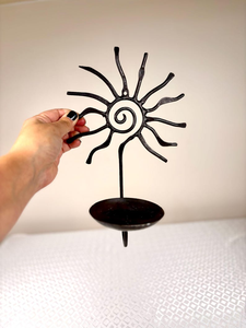 Candelabro de Hierro Forjado a Mano con Diseño de Rayos de Sol, Decoración Navideña para Pared, Decoración Metálica para el Hogar, Tamaño Personalizado - Product Image 4
