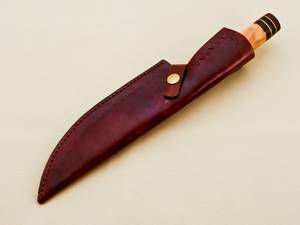 Couteau de chef artisanal en acier Damas, manche en bois, lame de 8 pouces, design ambidextre, haute qualité, personnalisable, meilleur cadeau pour homme. - Product Image 6