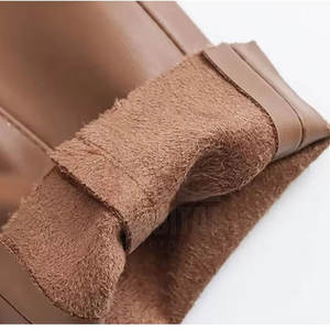 Pantalones de cuero hechos a medida para mujer con logotipo personalizado, diseño único, precio al por mayor - Product Image 6