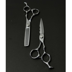 Ciseaux de barbier professionnels en acier inoxydable à haute teneur en carbone, pour droitiers, tranchants, avec impression de logo personnalisée, haute qualité - Product Image 6