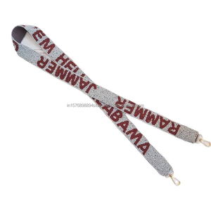 GIG'EM Aggies Beaded Bag <b>Strap</b> Maroon White Seed Bead Purse Handle <b>Handbag</b> Shoulder <b>Strap</b> Custom Team Spirit Accessory - Product Image 3