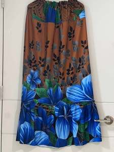 Nouvelle conception de jupes pour femmes imprimées tribal polynésien hawaïen, jupe longue maxi vintage taille haute, Lockdown - Product Image 2