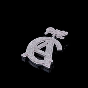 Pendentif élégant et luxueux en moissanite taillée, clarté VVS impeccable, plaqué rhodium, argent 925, cadeau hip-hop - Product Image 4