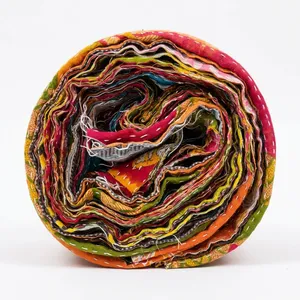 Wholesale Printed Washable Cotton <b>Fabric</b> Scrap <b>Strips</b> Bundle Patchwork Sewing Weaving Rug DIY Crafts Home Decor Textile Art - Product Image 2