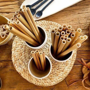 Handmade Natural Bamboo Drinking <b>Straws</b> <b>Reusable</b> Eco Friendly <b>Straw</b> with Brush for Wholesale Cafe and Hotel Supply Ready - Product Image 1