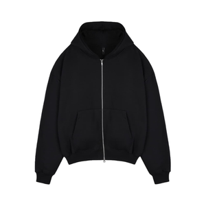 Sudadera con cremallera personalizada para hombres y mujeres Sudadera con cremallera completa de tela de rizo de invierno Sudadera con capucha y cremallera - Product Image 1