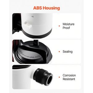 Pompa Aeratore Livewell per Yacht 12V 800 GPH con Motore Rimovibile, Pompe per Vasca Esche a 90 Gradi con Resistenza alla Corrosione per Barche - Product Image 5