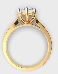 Bague solitaire élégante en diamant taille ronde, pour un usage quotidien luxueux, idéale comme cadeau de mariage, au meilleur prix auprès du fabricant. - Product Image 2