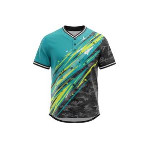 Camiseta de Béisbol Personalizada con Transferencia de Calor, Cuello en V, Patrón 3D, Tela de Secado Rápido de 180g - Product Image 1