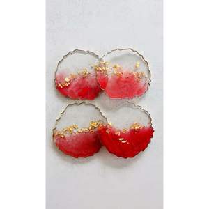 Sous-verres modernes en résine, formes ovales et rondes, pour la décoration de table basse, produit promotionnel - Product Image 6