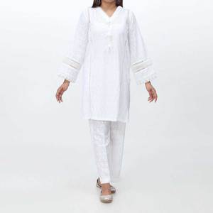 2PC Mujer Bordado Chikankari Blazers PS4089 Traje Colección - Product Image 3