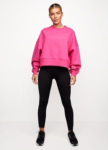 Sweat-shirt d'hiver personnalisé pour femme, col montant, doublure polyester/coton, polaire 160 g/m², séchage rapide, anti-boulochage, respirant, devant. - Product Image 2