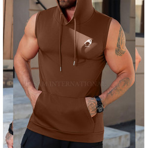 Chemises sans manches à capuche de sport de haute qualité à séchage rapide, prix bas, chemises sans manches à capuche de sport - Product Image 6
