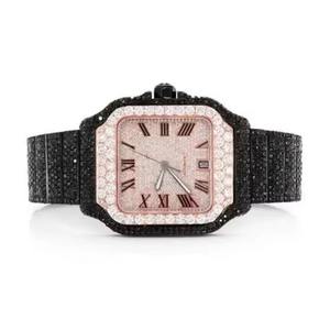 Nouvelle montre en moissanite VVS, montre en diamant, montre classique hip-hop de luxe, montre mécanique automatique pour hommes, fabriquée en Inde - Product Image 1