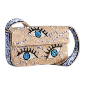 Bolso de hombro bohemio hecho a mano con cuentas para mujer, con patrón bordado de paisaje acuático, cartera de fiesta con asa - Product Image 2