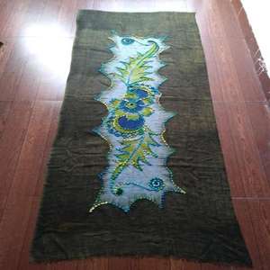 Écharpe longue en laine mérinos de qualité supérieure, imprimée à la main et brodée, douce, chaude, respirante, pour l'hiver, pour femmes - Product Image 1