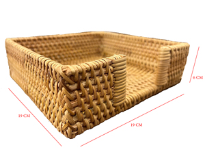 Plateau et panier de rangement multifonctionnels en rotin naturel tressé à la main, écologiques, pour l'organisation de la cuisine, de la salle de bain et de la table - Product Image 5