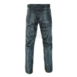 Premium Men Leather <b>Pants</b> Straight Cut Lightweight Slim Fit Casual Breathable Eco-Friendly Soft Durable Comfortable Street Trend - Product Image 2