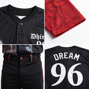 Maillot de baseball personnalisé en mesh respirant pour homme, modèle Dream 96 Tribute, anti-humidité, style streetwear hip-hop urbain - Product Image 4