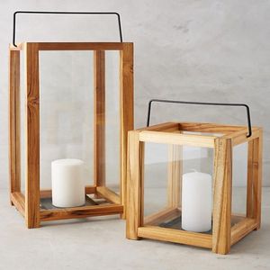 Elegante farol de madera diseñado para crear un ambiente relajante a través de una radiación cálida y belleza natural - Product Image 2