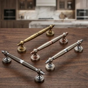 Contemporary Door <b>Pull</b> <b>Bar</b> Handle Antique Brass Graphite Black CP Finish Premium Heavy Duty Ambidextrous Touch Control Doors - Product Image 3