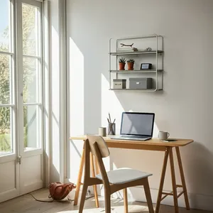 Étagère de rangement autoportante à 3 niveaux en métal blanc, organisateur moderne pour la cuisine, la salle de bain, le comptoir, les serviettes, les épices et la décoration intérieure - Product Image 2