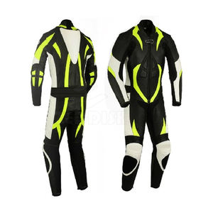 Traje de Cuero de una Pieza para Motociclismo y Carreras de Autos, Resistente al Viento, para Hombre, Estilo Motowolf, Diseño Inspirado en Alpinestar, de HIKE IMPEX - Product Image 5