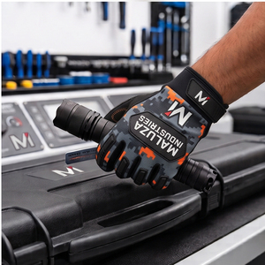 Premium Quality Impact Resistant Mechanic Safety <b>Gloves</b> Anti Slip Padded Microfiber Palm Polyester <b>Moisture</b>-Wicking Latex-Free - Product Image 5