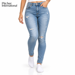Jeans pour femmes en gros, jeans pour femmes sur mesure, jeans taille haute, jeans à jambes larges, fournisseur de marques privées, vente en gros aux États-Unis - Product Image 1