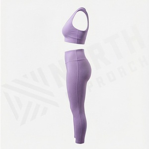 Ensemble de yoga sans couture en polyester et élasthanne pour femmes, vêtements de sport, de fitness et d'entraînement - Product Image 3