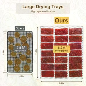 Essiccatore per Alimenti in Acciaio Inox a 8 Ripiani, 625W, con Timer Regolabile, per Essiccare i Tuoi Alimenti alla Perfezione - Product Image 4