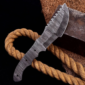 Couteau de chasse et de camping en acier Damas forgé à la main, lame pleine longueur, pour le transport quotidien, la chasse et la pêche - Product Image 6