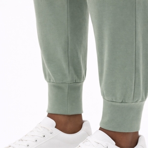 Pantalon de jogging décontracté gris pour femme, tricoté, ample, avec poches, taille élastique, longueur cheville, style printemps, design personnalisé - Product Image 4