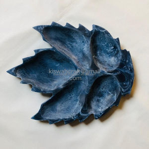 Plat de service moderne et élégant en résine en forme de feuille pour fruits secs Thali en plusieurs couleurs pour la maison et les hôtels Plateau ménager de qualité - Product Image 2