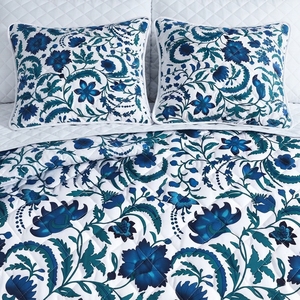 Ensemble de couvre-lit bleu aztèque 3 pièces, motif losanges, mélange de coton T-150, literie pour toutes les saisons, usage domestique, style durable - Product Image 4