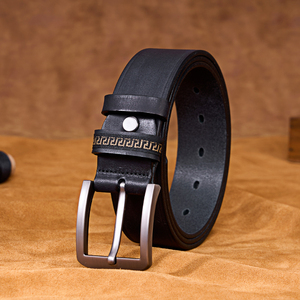20mm 22mm 24mm Men Casual Alloy Auto Lock <b>Buckle</b> Cow Hide Leather <b>Strap</b> Watch Adjustable Skull Design Durable Genuine Leather - Product Image 2