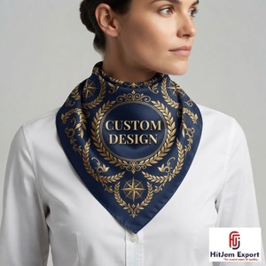 Écharpe carrée en soie imprimée sur mesure de qualité supérieure, châle, fabricant OEM ODM, tissu personnalisé - Product Image 2