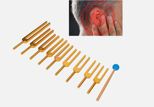 Juego de diapasones curativos - 9 diapasones médicos con martillo para terapia - Product Image 5