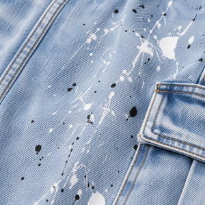 Vaqueros Cargo de Mezclilla con Salpicaduras de Pintura de Corte Holgado para Hombre – Pantalones de Mezclilla Lavados de Pierna Ancha Estilo Streetwear Y2K Hip Hop Casual Workwear – OEM ODM - Product Image 5